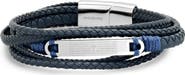 HMY JEWELRY Men's Prayer Layered Braided Leather Bracelet