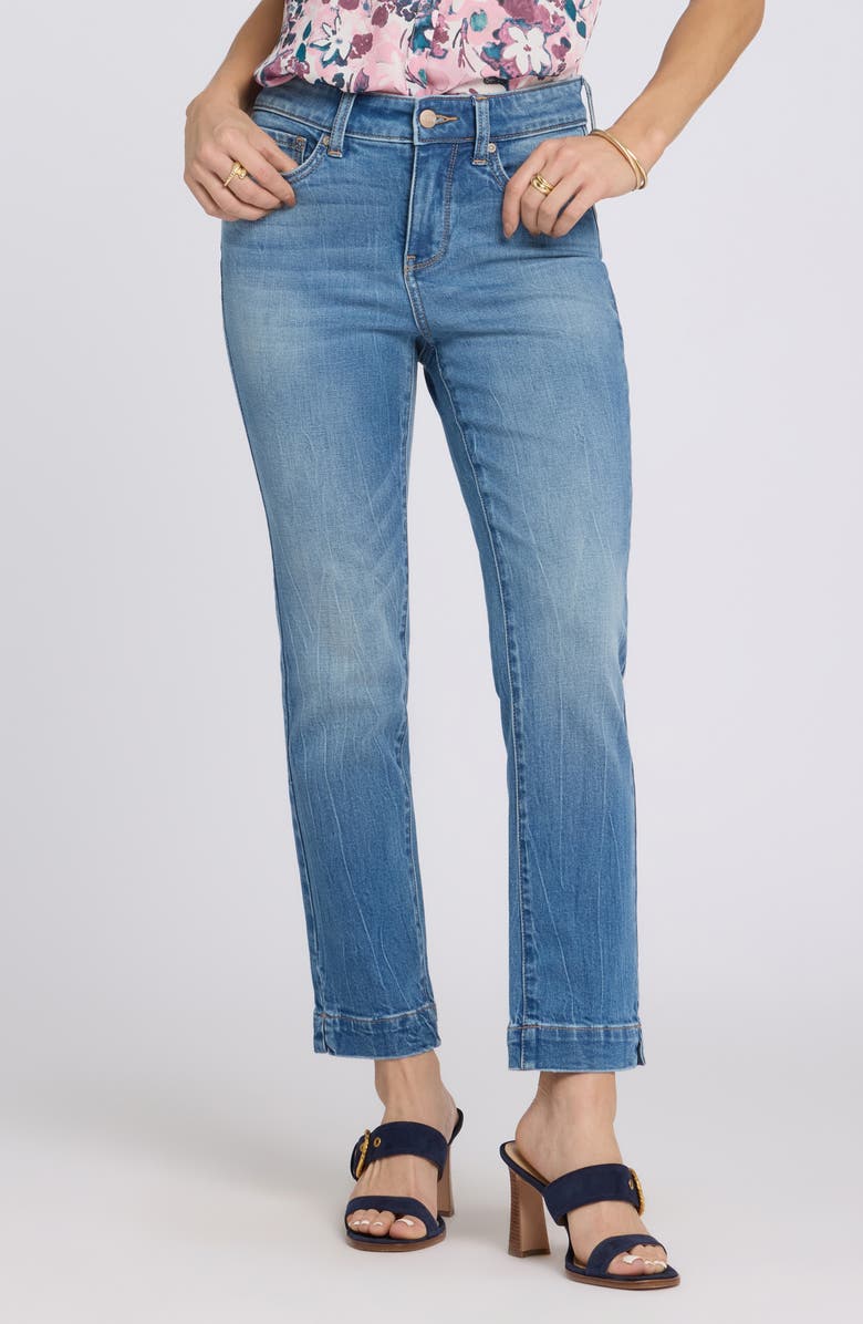 NYDJ Sheri Slim Straight Leg Jeans, Main, color, Pacifica