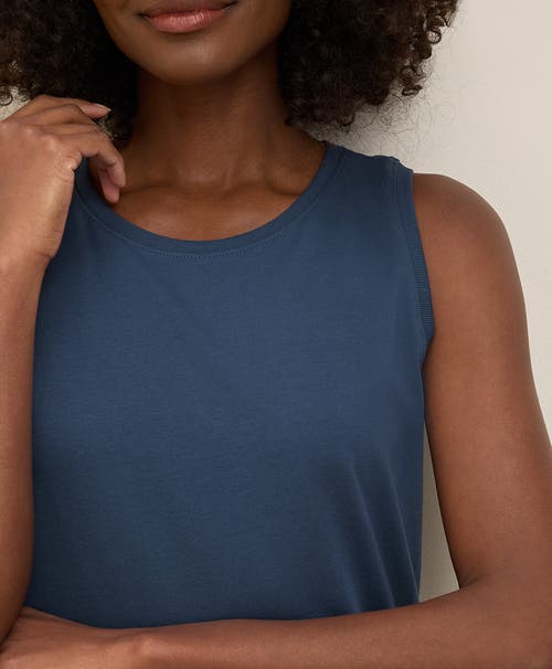Pact Organic Cotton Softspun High Neck Tank In French Navy