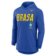 Nike Men's Nike Royal Brazil National Team Dri-FIT Long Sleeve Hooded T-Shirt