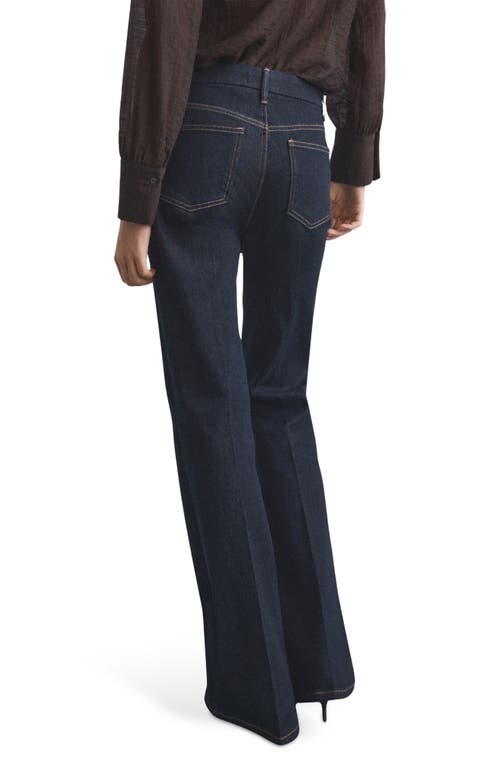 Mango Violeta High Waist Flare Leg Jeans In Blue