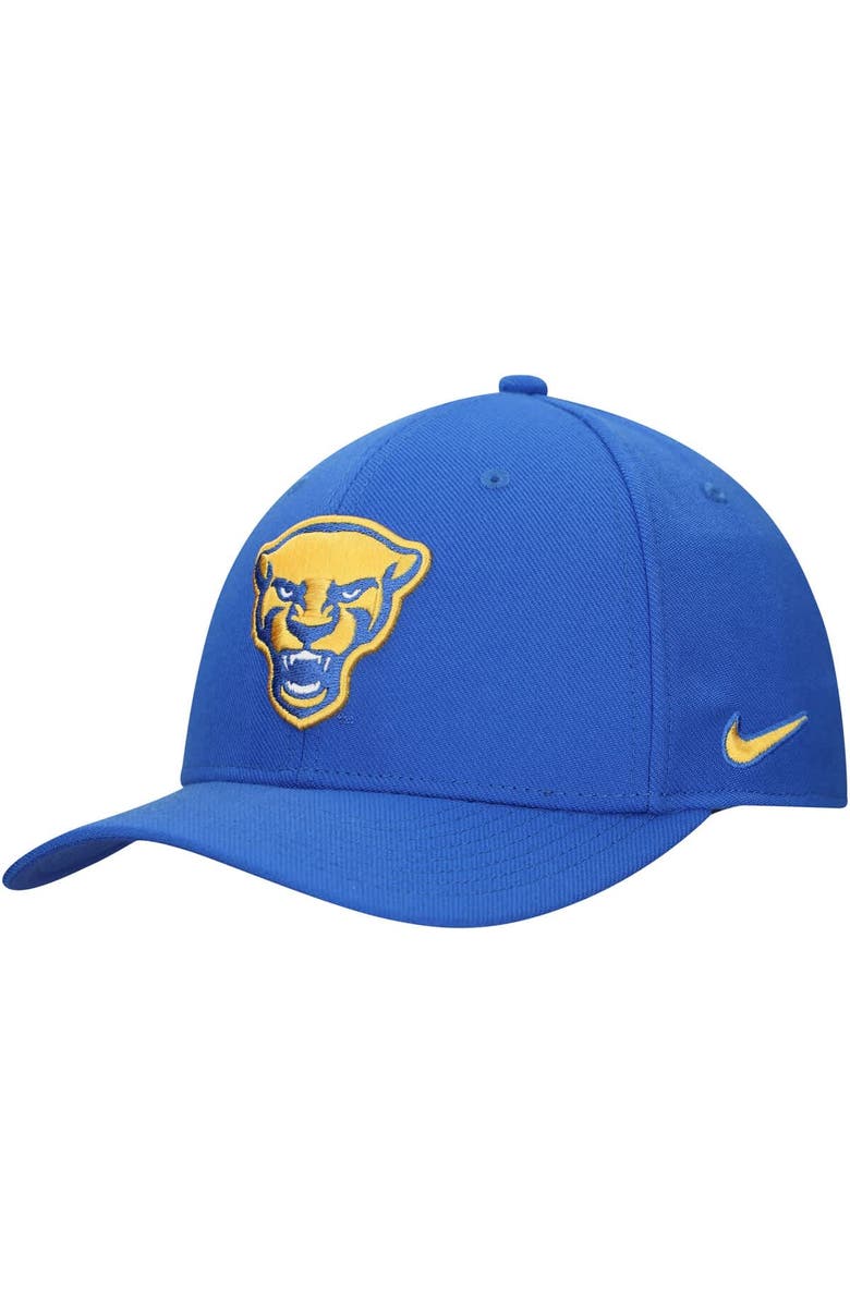 Nike Men's Nike Royal Pitt Panthers 2024 Sideline Rise Swoosh Flex Hat, Main, color, Royal