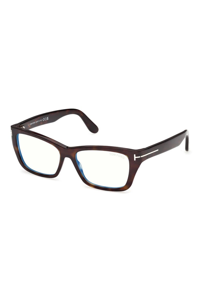 54mm Butterfly Optical Glasses, Alternate, color, SHINY CLASSIC DARK HAVANA