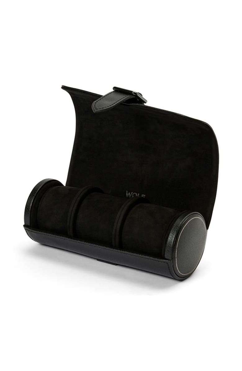 WOLF British Racing Triple Watch Roll, Alternate, color, Black