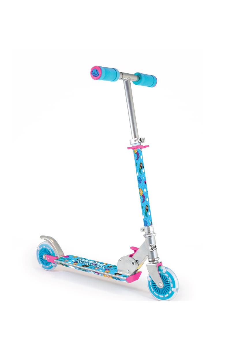 Mermaid Foldable Scooter Light Up Wheels Ages 5 And Up, Main, color, Multicolored