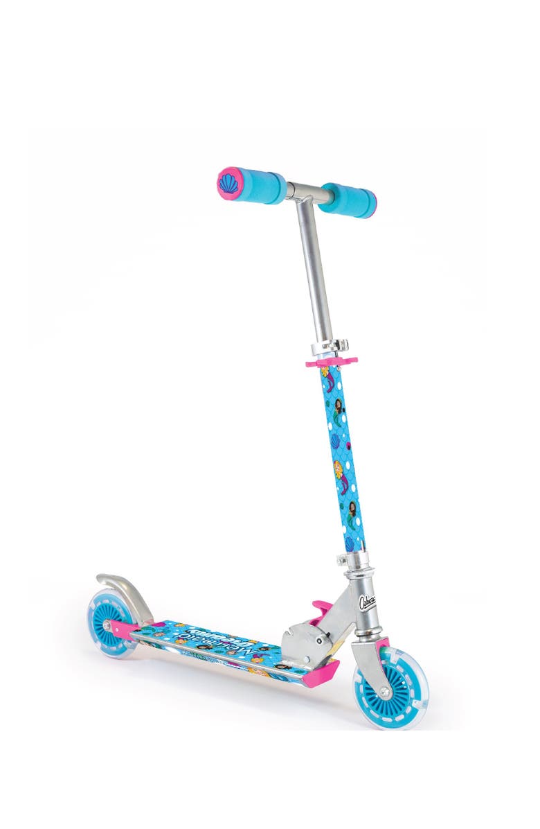 Ozbozz Mermaid Foldable Scooter Light Up Wheels Ages 5 And Up, Main, color,
