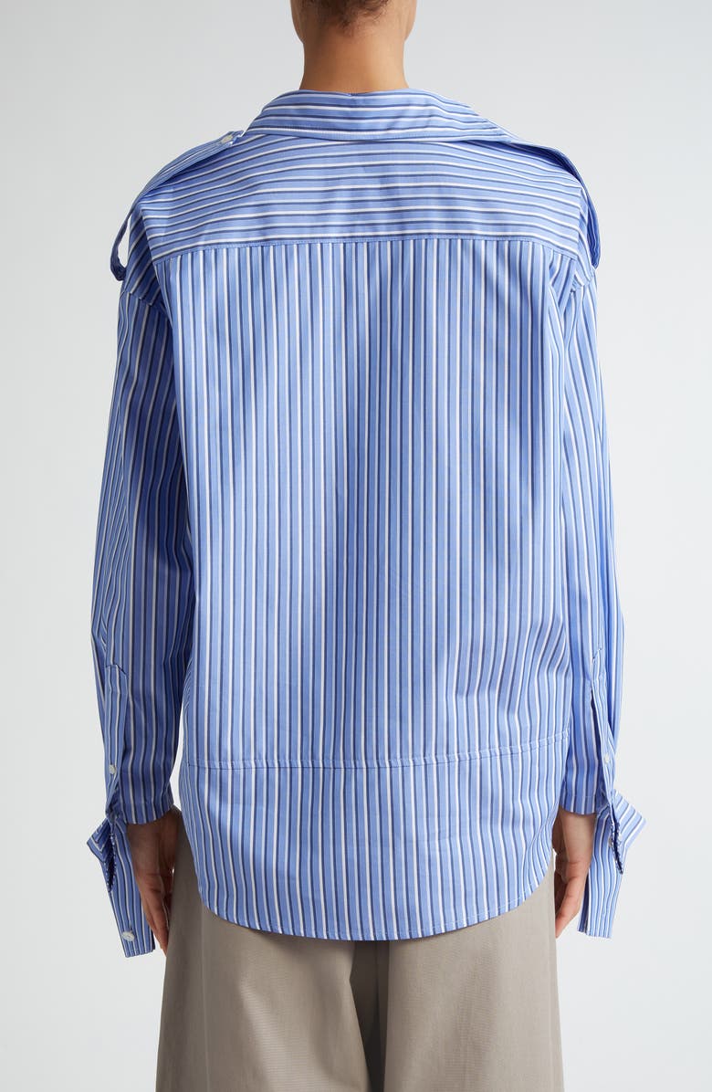 Meryll Rogge Stripe Deconstructed Button-Up Shirt, Alternate, color,