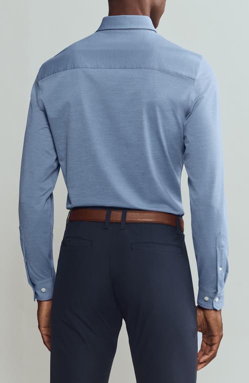 Rhone Commuter Slim Fit Button-up Shirt In Chambray Blue Oxford