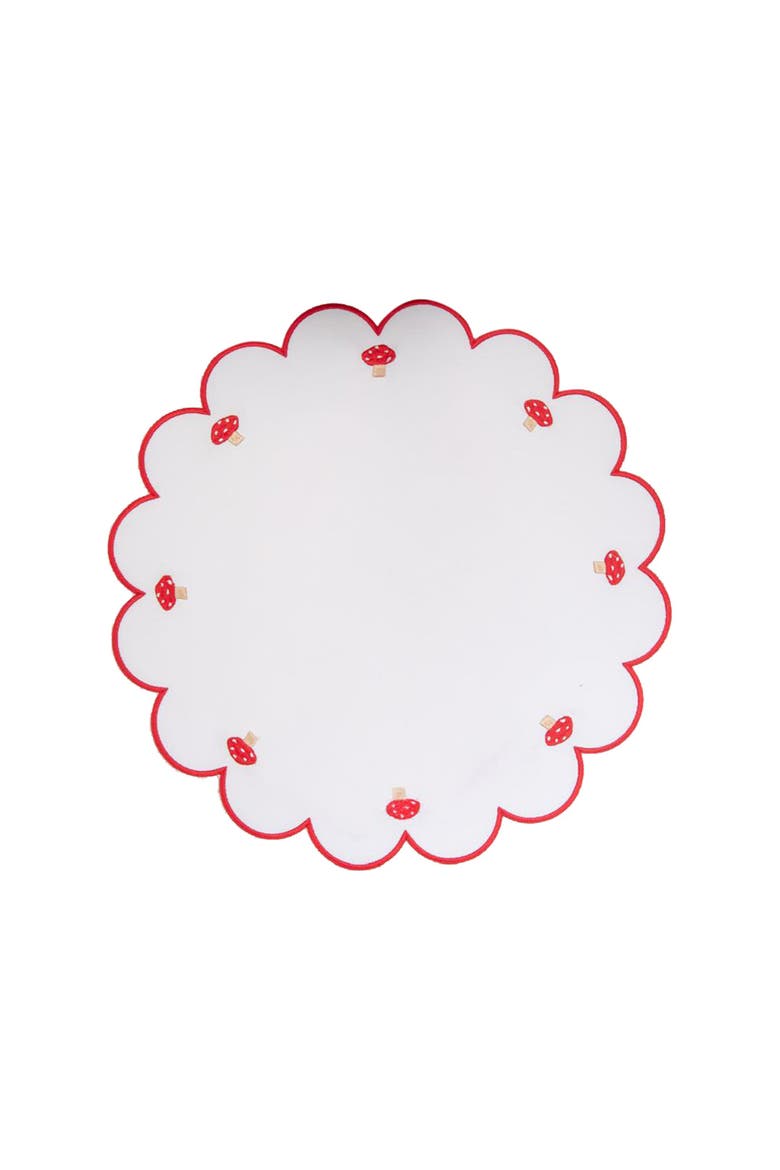 Mushroom Placemat, Main, color, White