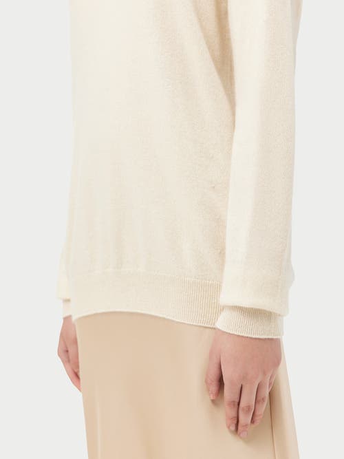 Gobi Mongolian Cashmere Cashmere Crew Neck Sweater In Off White