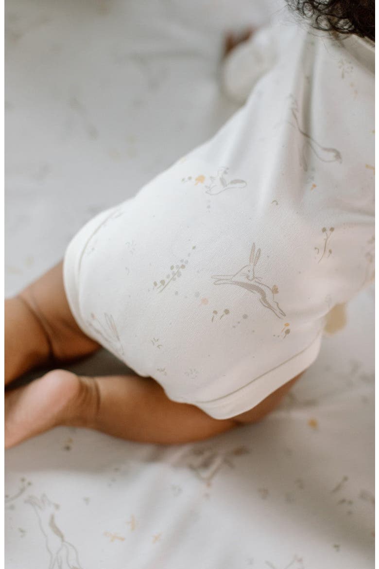 Long Sleeve Organic Cotton Wrap Bodysuit, Alternate, color, FIELD OF DREAMS