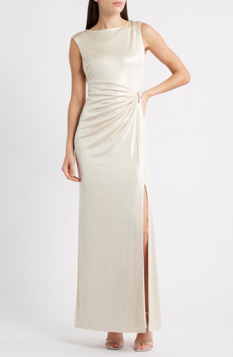 Metallic Sleeveless Gown