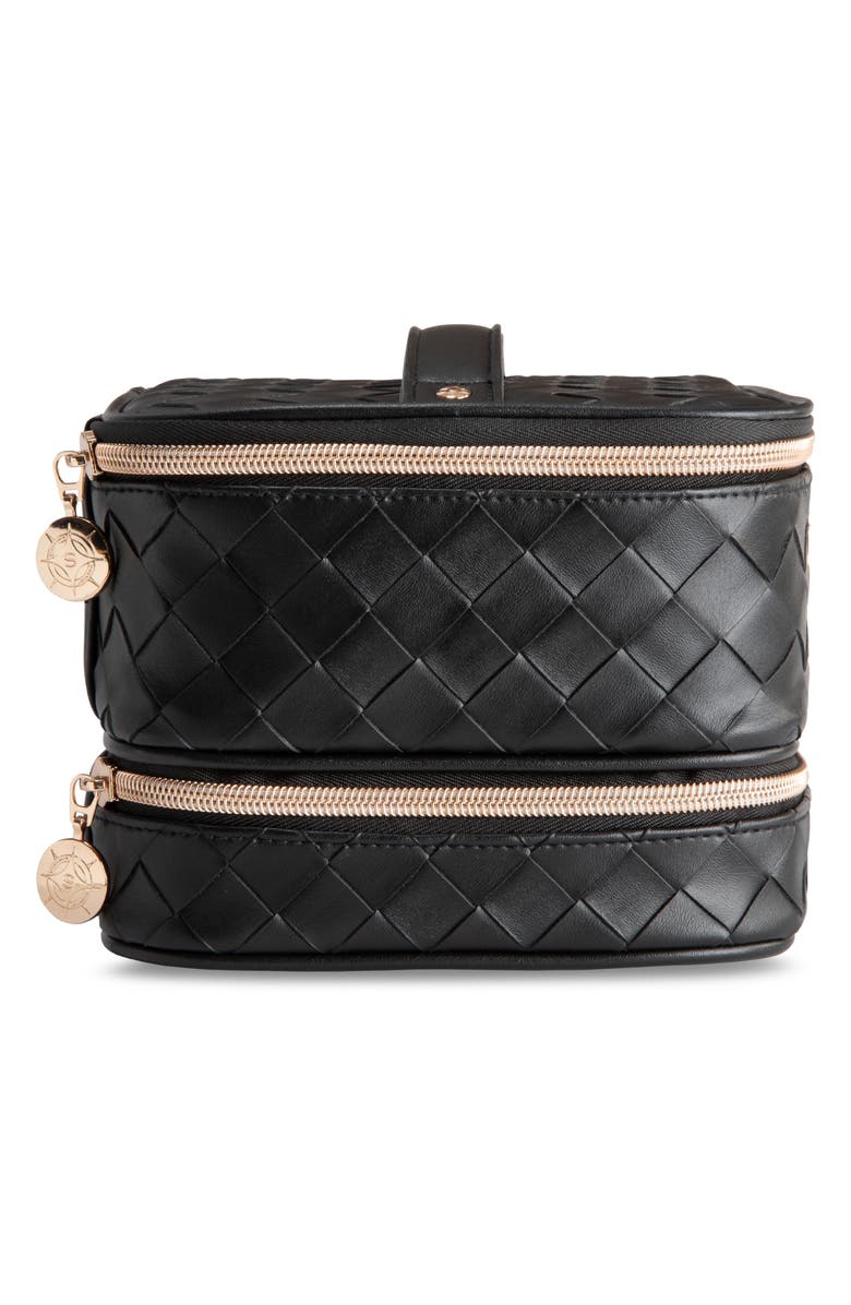 Stephanie Johnson Belize Raven Jenny Cosmetics Train Case, Alternate, color, Black