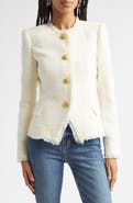 L'AGENCE Nerina Fringe Bouclé Jacket