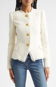 L'AGENCE Nerina Fringe Bouclé Jacket