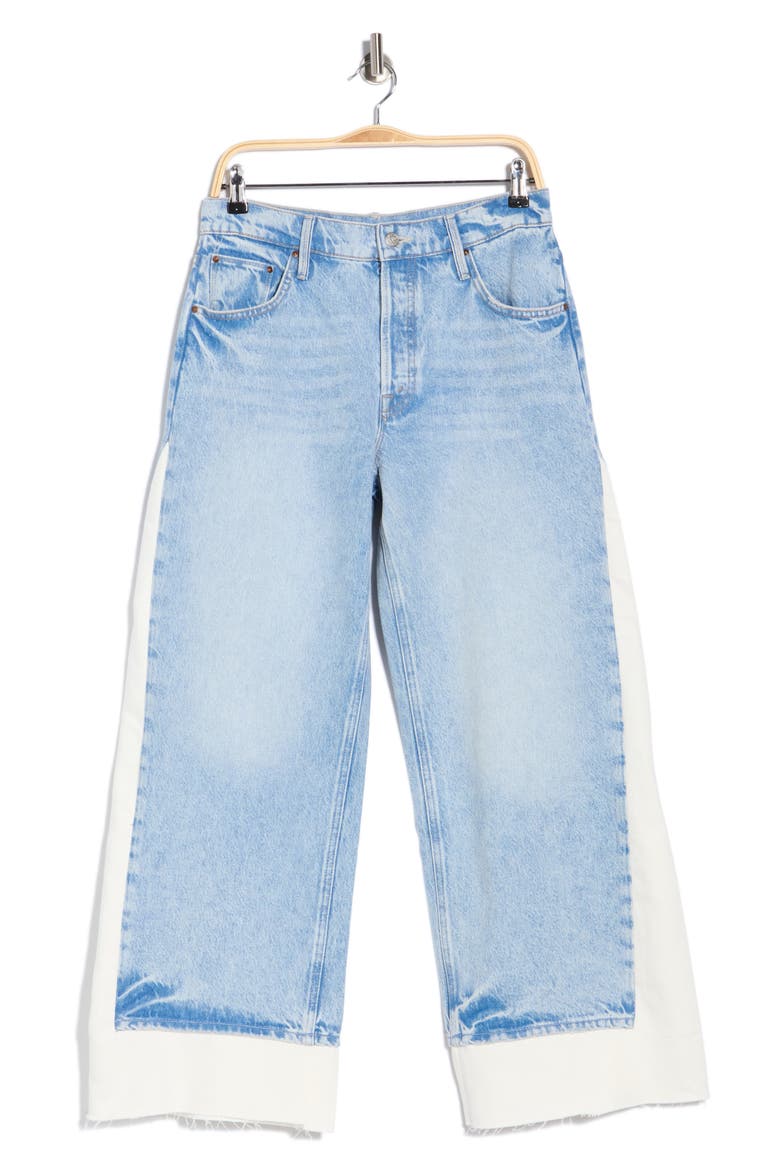 The Nacho Double Dip Frayed Wide Leg Jeans, Alternate, color, DEEP FRIED