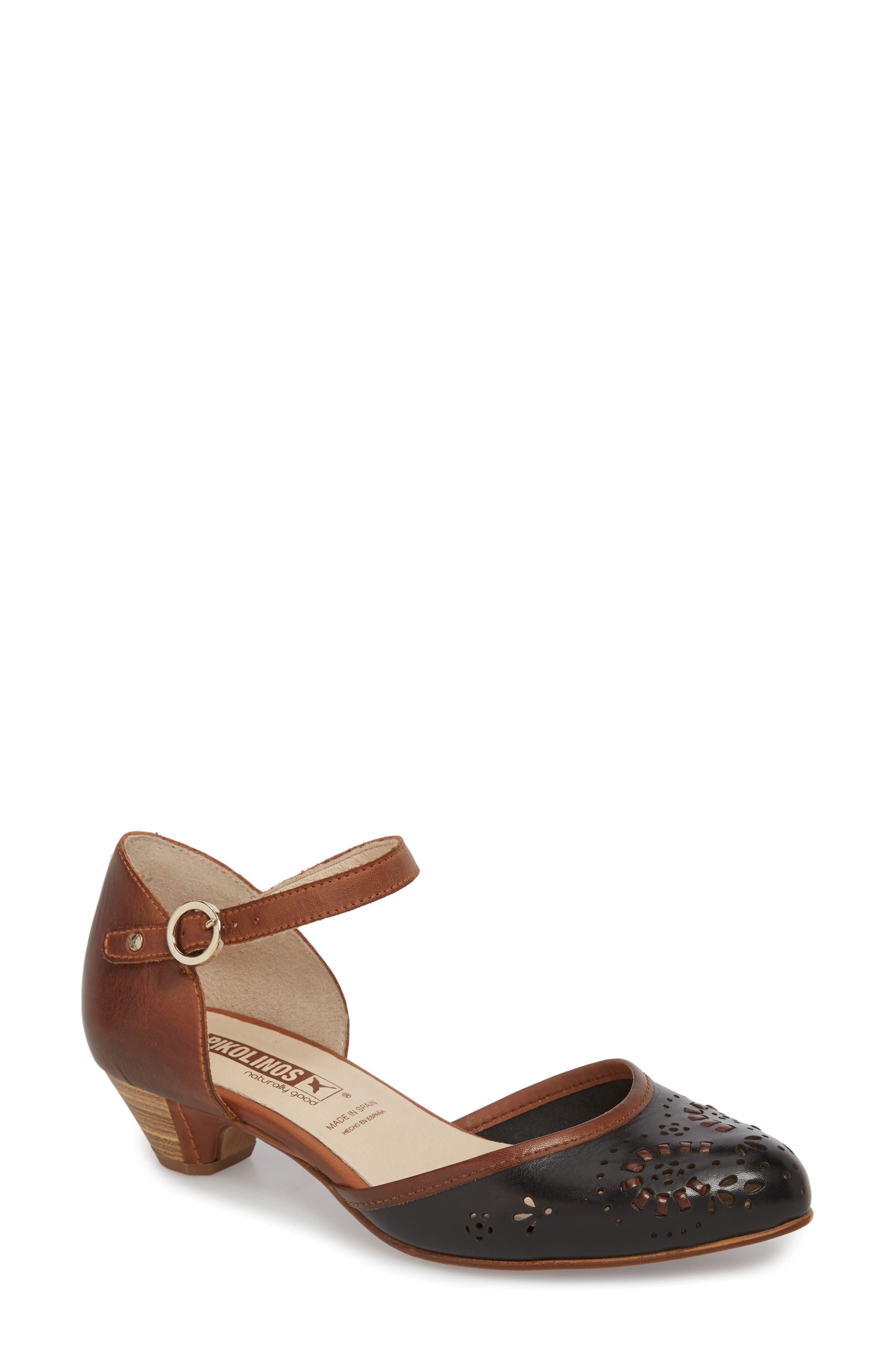 PIKOLINOS Elba Mary Jane Pump, Main, color, Black Leather