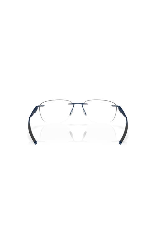 Oakley 53mm Rectangle Optical Glasses In Blue