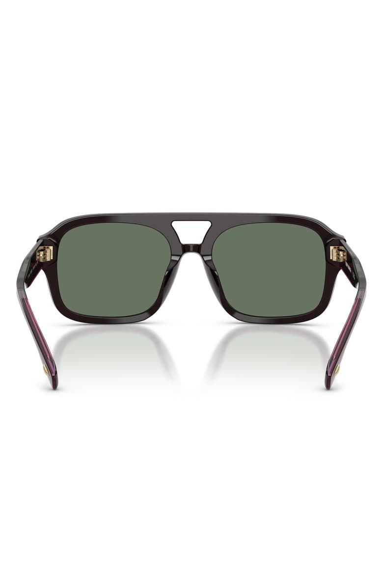 Tory Burch 53mm Gradient Pilot Sunglasses, Alternate, color, Purple Crystal / Dark Green