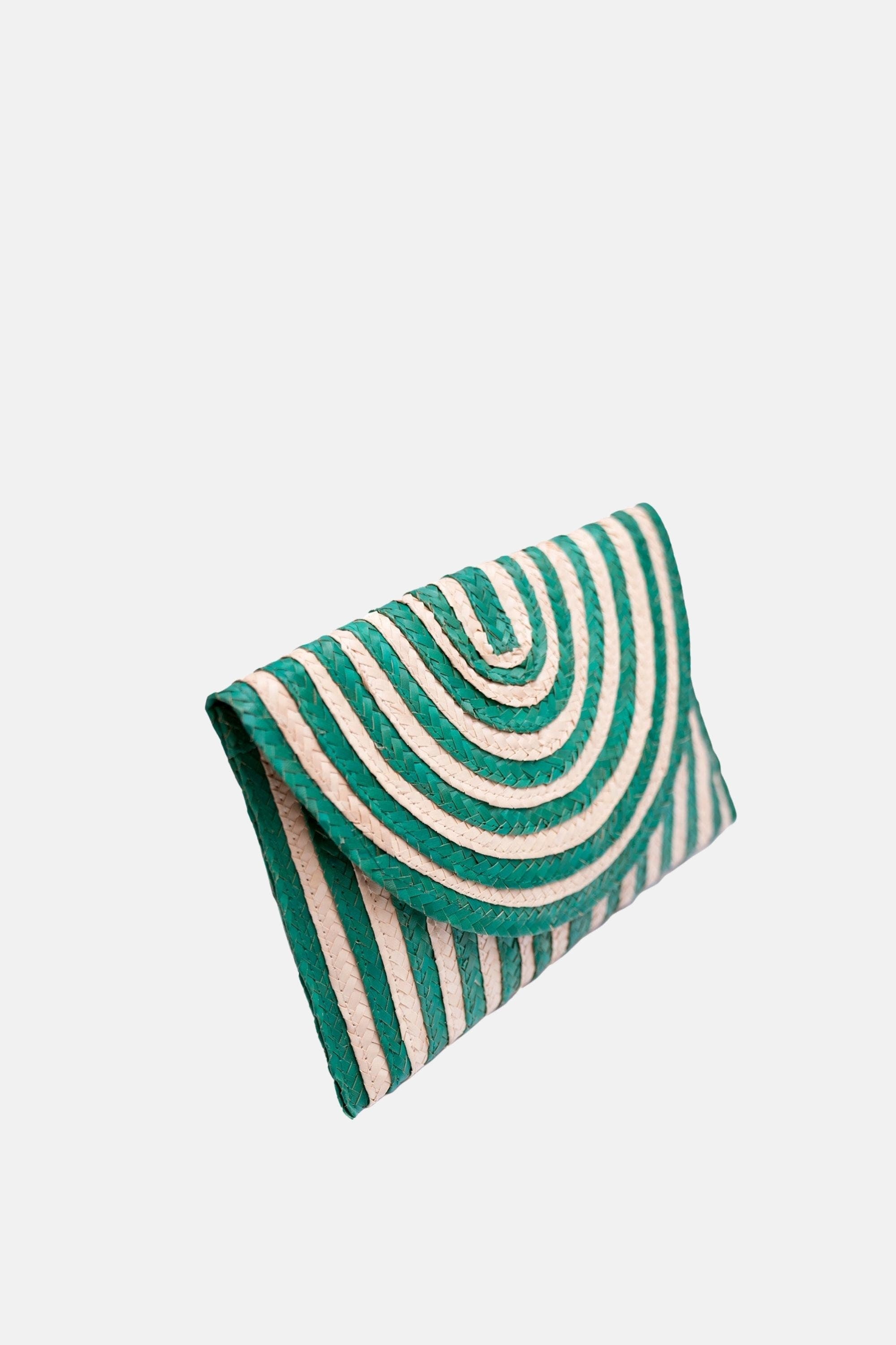 Brooke Clutch Bag, Alternate, color, Cream/Green