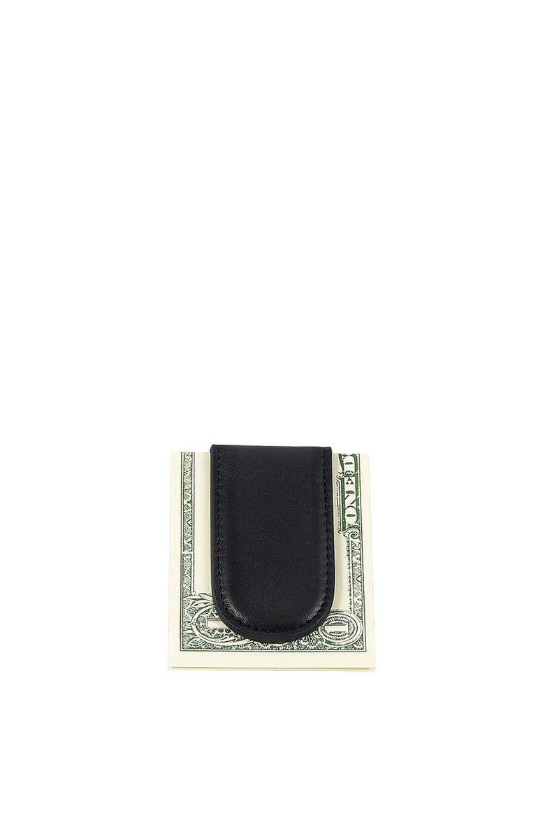 Nappa Vitello Magnetic Money Clip For Men, Alternate, color, BLACK