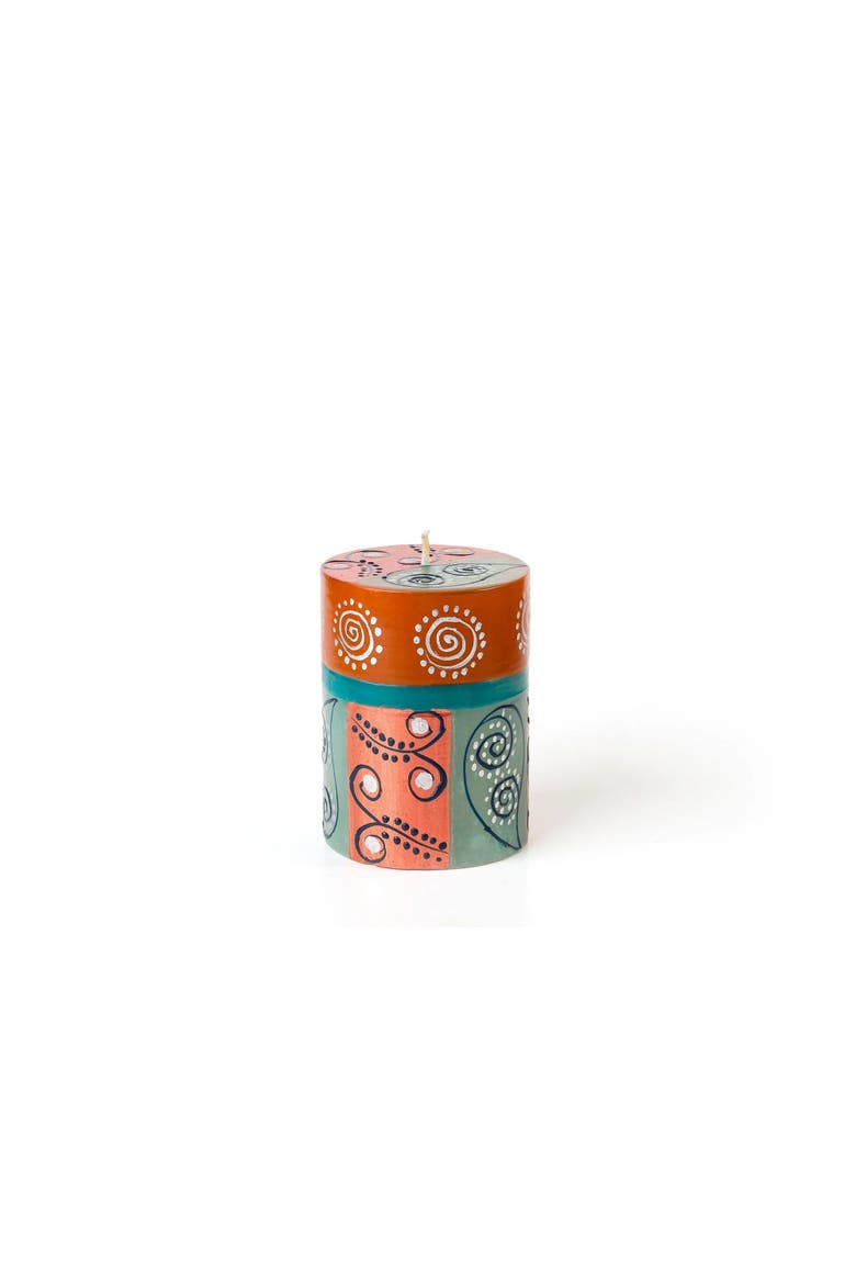 Sari Painted Candle, Alternate, color, Pillar 3x8"