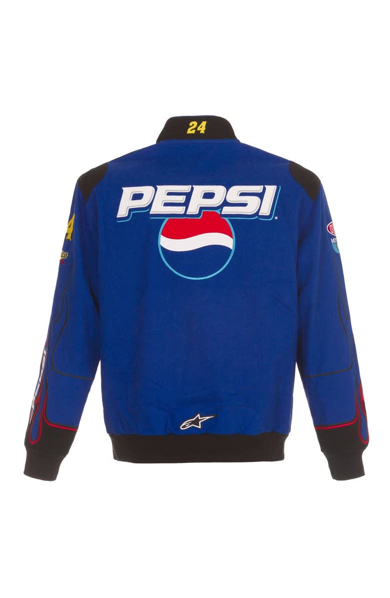 JH DESIGN Men's JH Design  Royal Jeff Gordon Pepsi Full-Snap Twill Uniform Jacket, Alternate, color, Royal