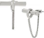 AllSaints Toggle & Chain Earrings