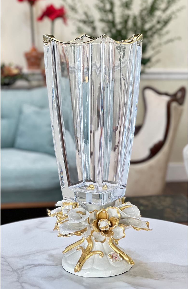 Mark Roberts Scalloped Calla Lily Vase, Alternate, color, White