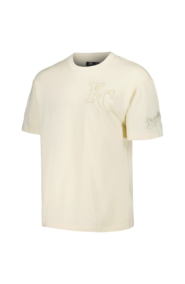 PRO STANDARD Men's Pro Standard Cream Kansas City Royals Neutral CJ Dropped Shoulders T-Shirt, Alternate, color, 