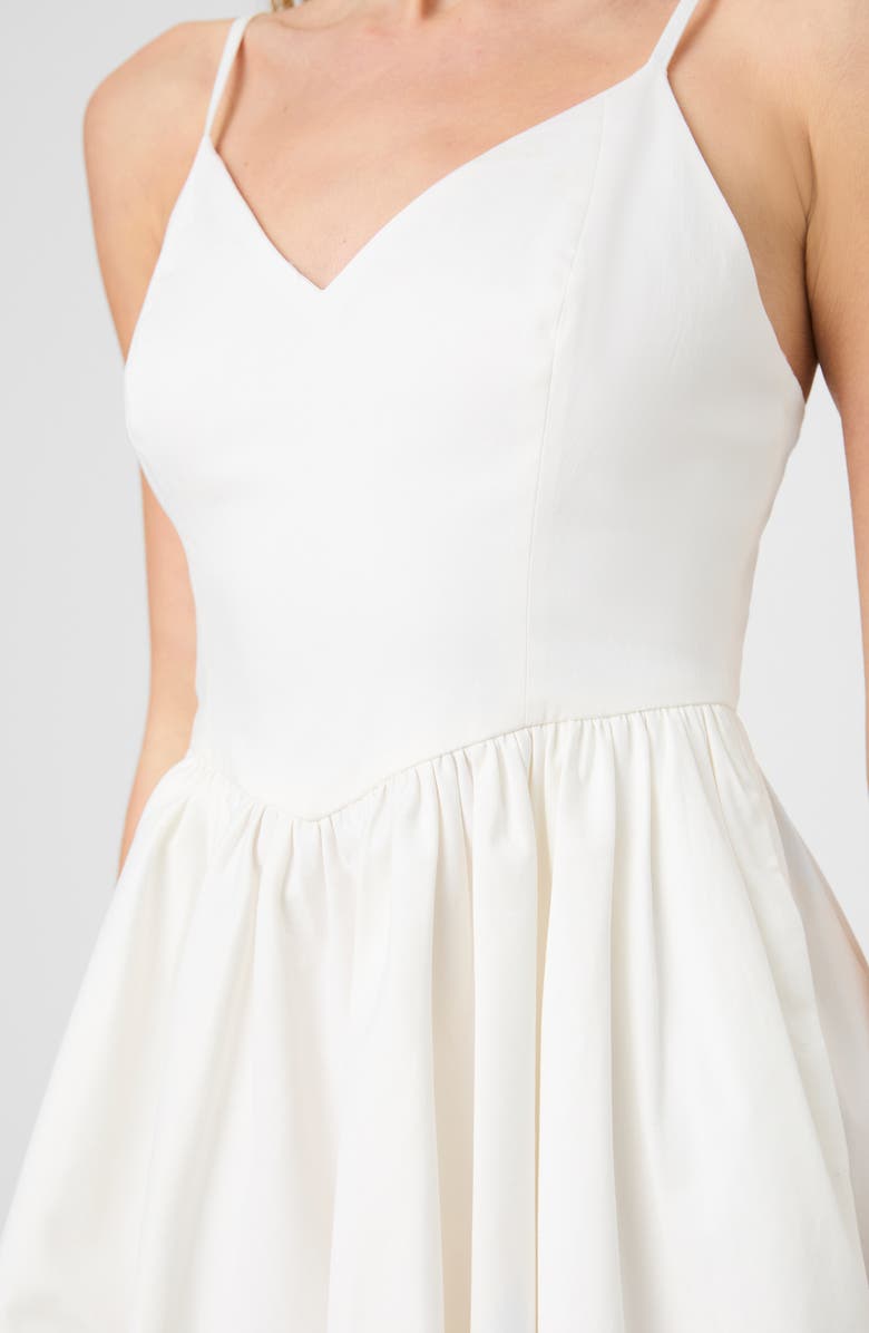 French Connection Lilah Stretch Ballerina Minidress, Alternate, color, Summer White
