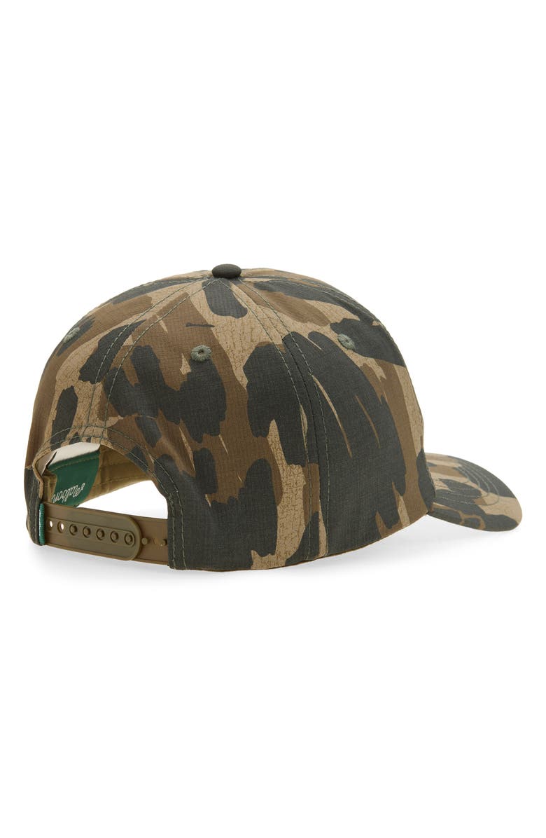 Malbon Golf Tour Divot Camo Stretch Ripstop Snapback Ball Cap, Alternate, color, Bark Camo