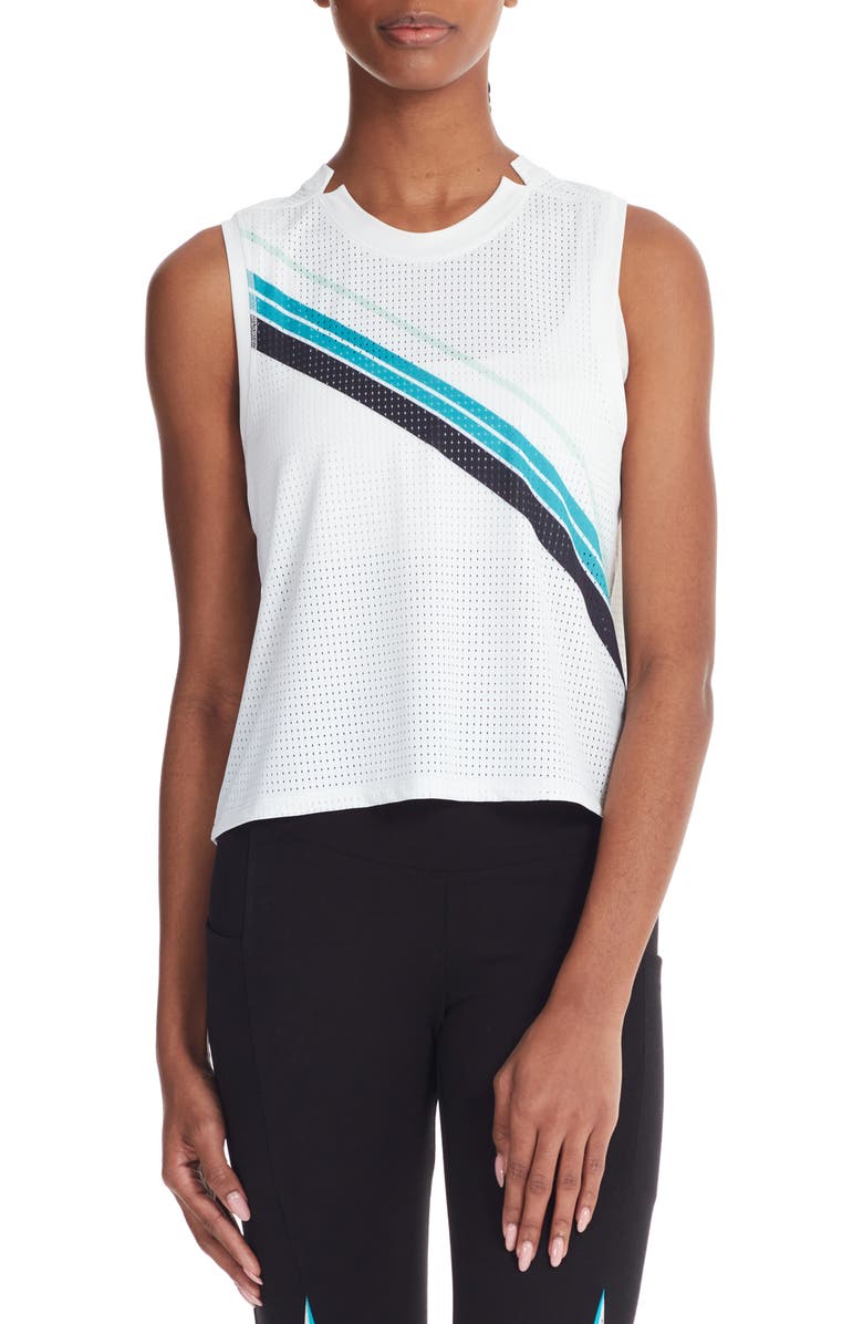 Marc New York Performance Graphic Mesh Sport Tank Top, Main, color, 