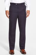 Berle Self Sizer Waist Flat Front Classic Fit Microfiber Trousers