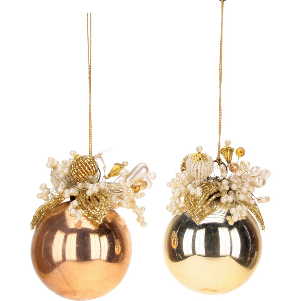 Mark Roberts Pearlized Ball Ornament, Set Of 6 In Gold