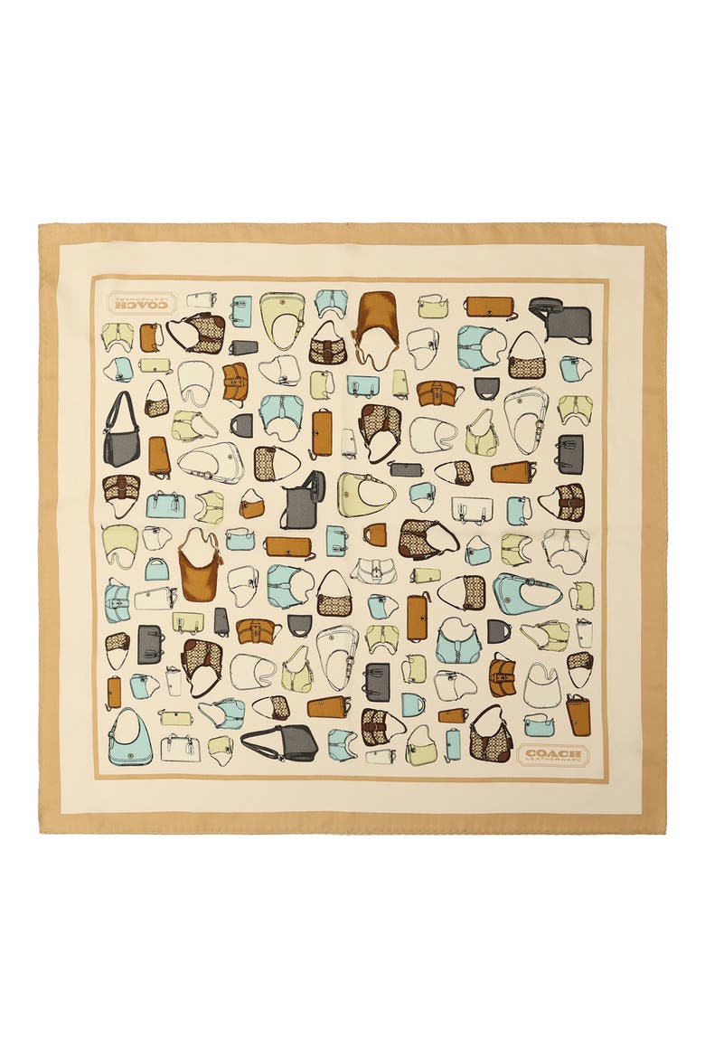 Originals Print Silk Square Scarf, Alternate, color, CHALK