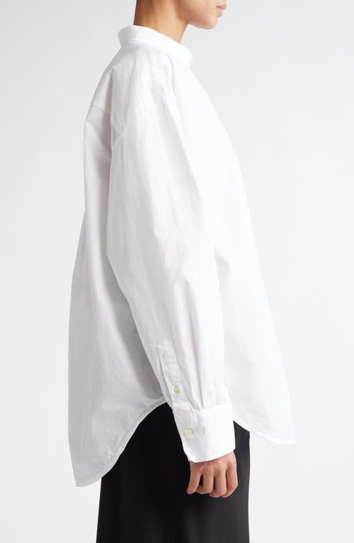 Teurn Studios Oversize Cotton Button-up Shirt In White