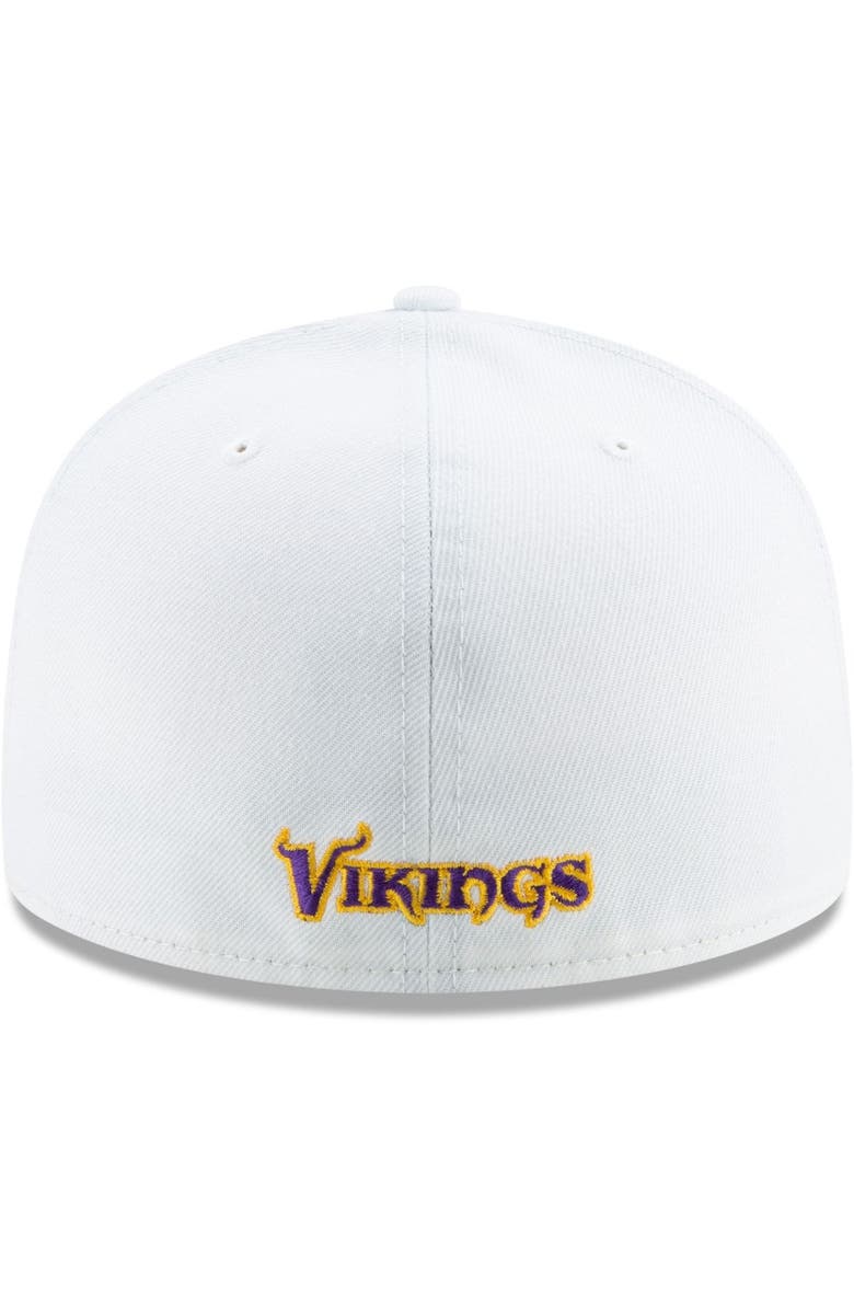 New Era Men's New Era White Minnesota Vikings Omaha Alternate 59FIFTY Fitted Hat, Alternate, color,