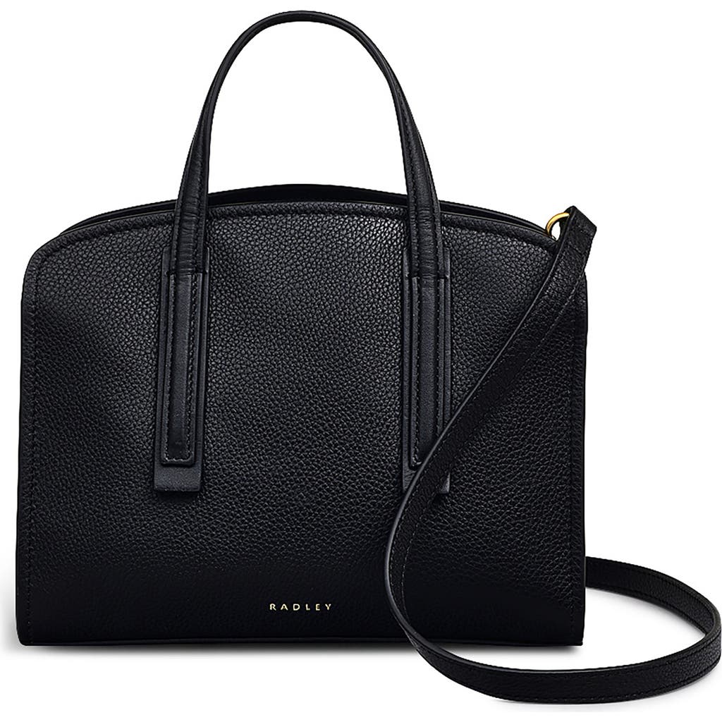 Radley Arragon Pebbled Leather Small Satchel in Black at Nordstrom Rack