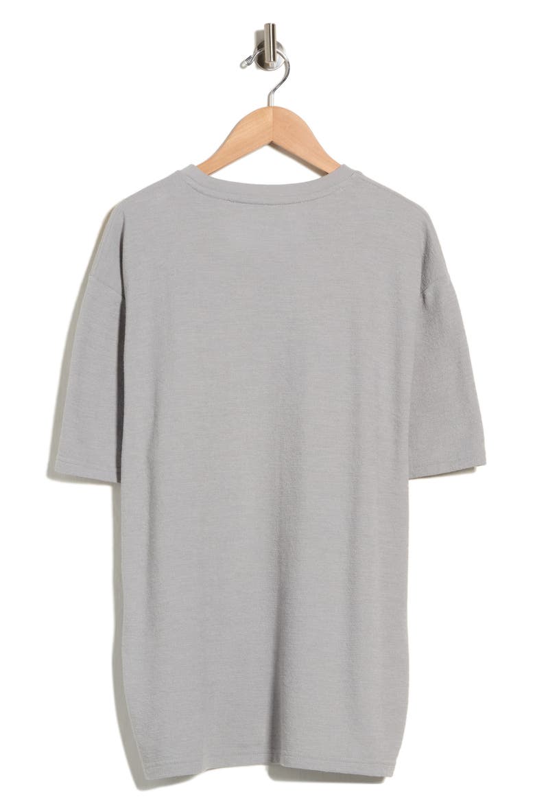 Textured Boxy Knit T-Shirt, Alternate, color, GRAY