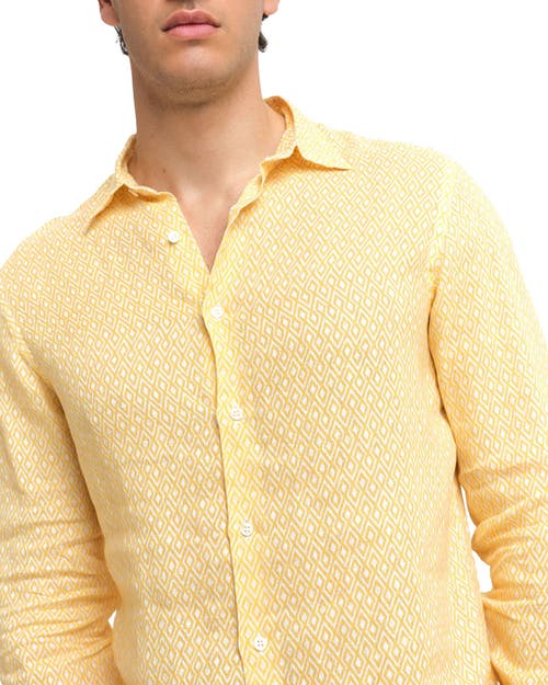 Peninsula Swimwear Grecale Linen Shirt In Yellow