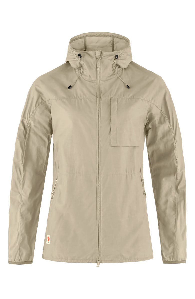 Fjällräven High Coast Hooded Wind Jacket, Main, color, Fossil