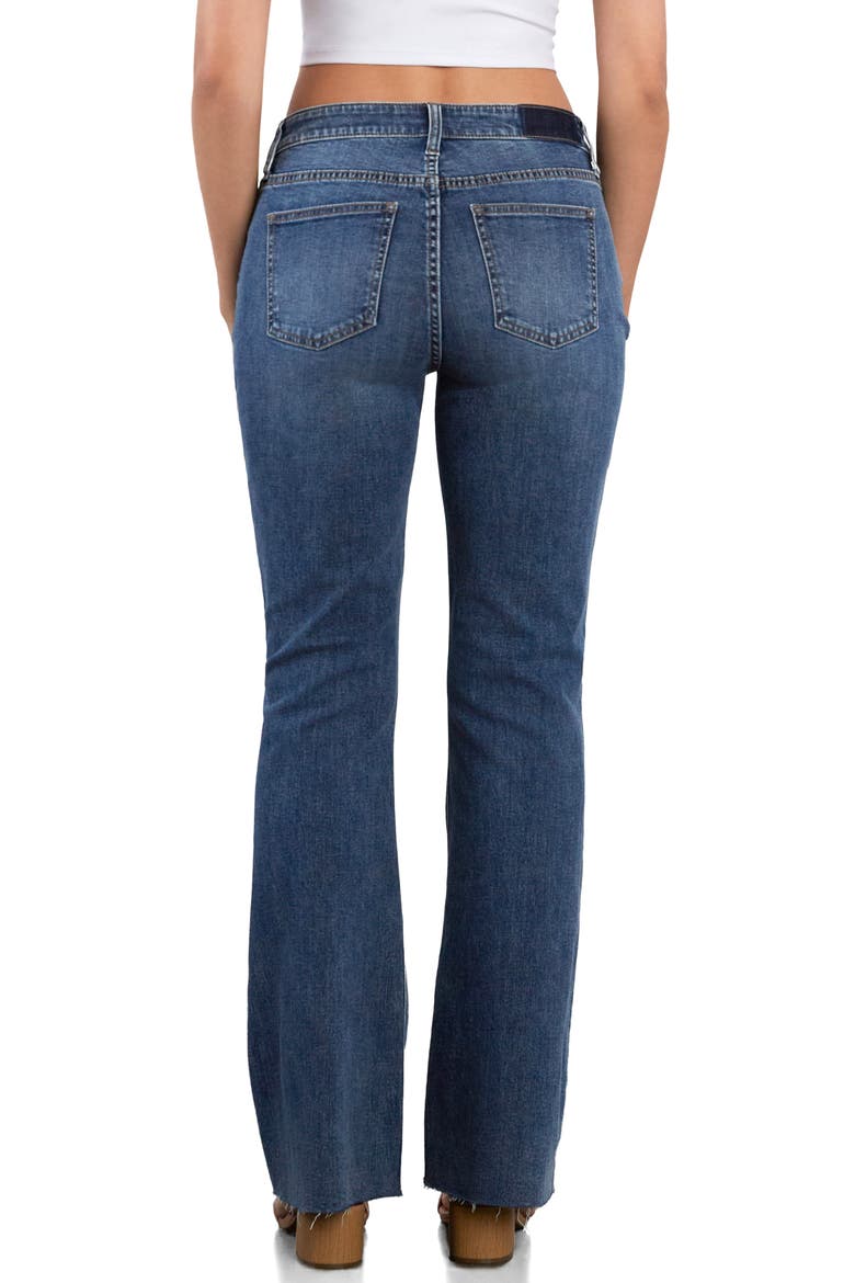 Happy Relaxed Raw Hem Flare Jeans, Alternate, color, SHINE BLUE