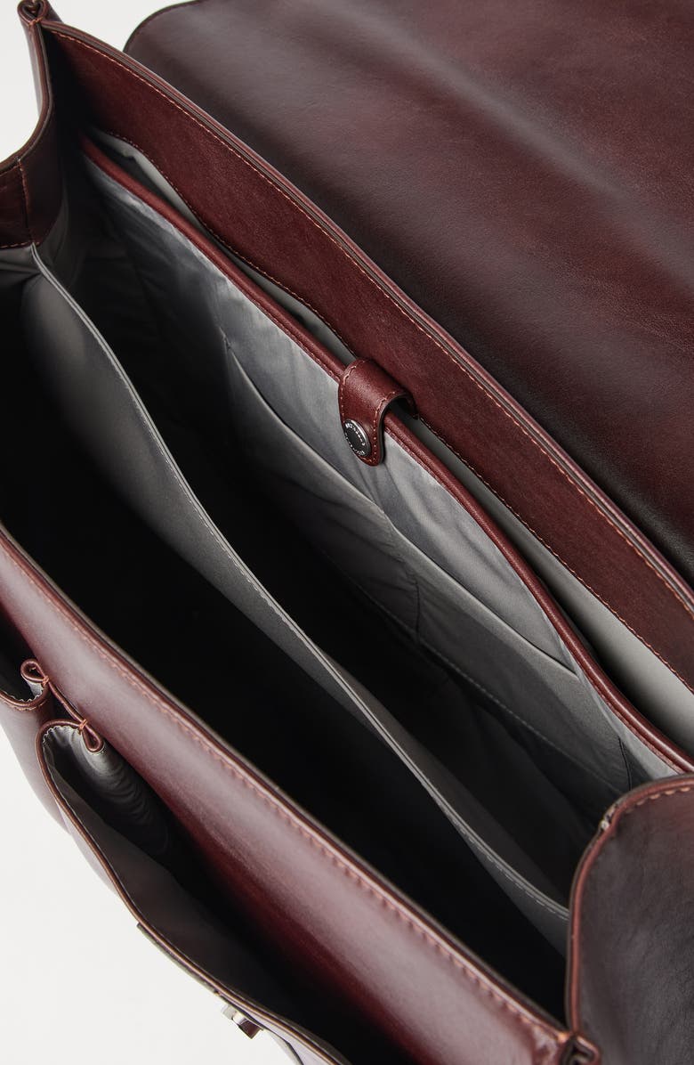 Brunello Cucinelli Calfskin briefcase, Alternate, color, Burgundy