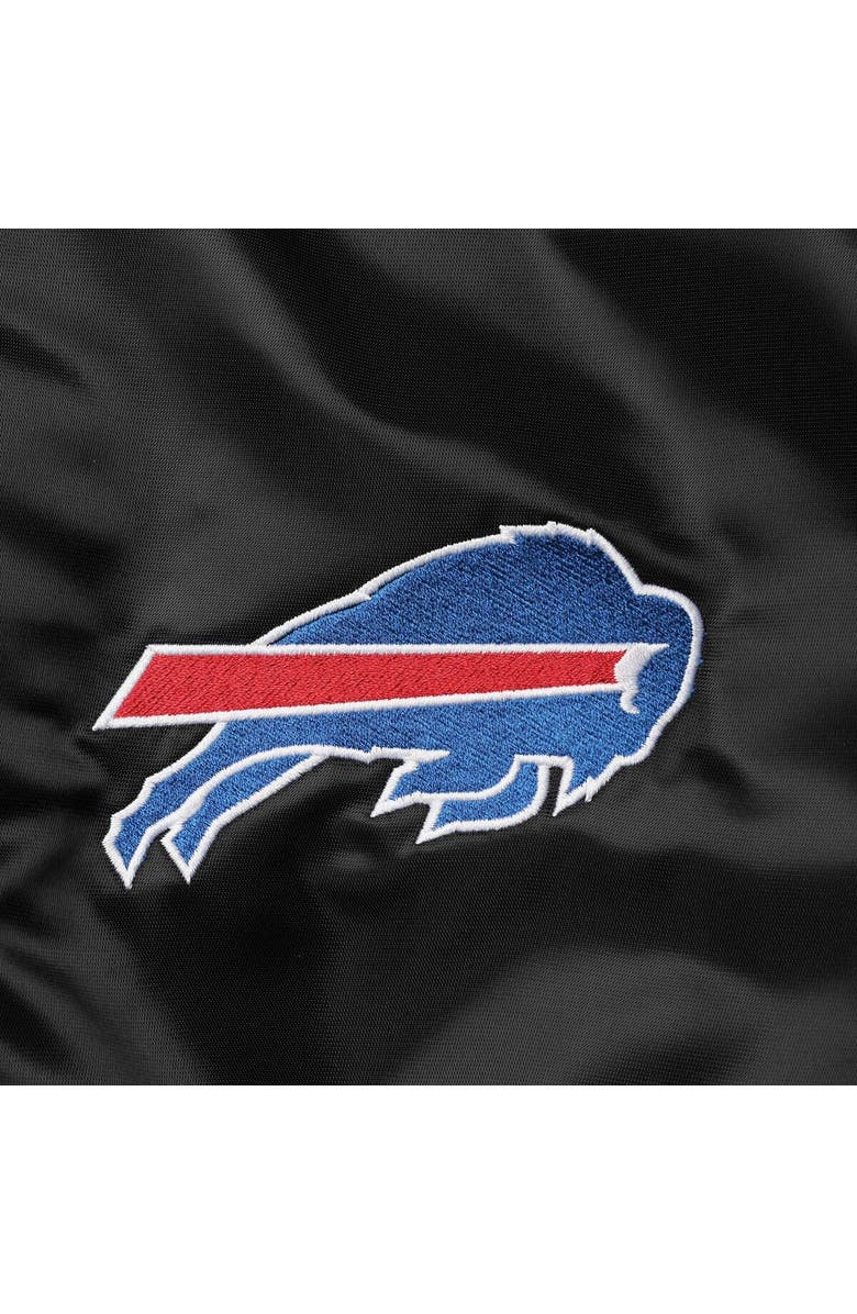STARTER Men's Starter Blue Black Buffalo Bills Locker Room Satin Varsity Full-Snap Jacket, Alternate, color, 