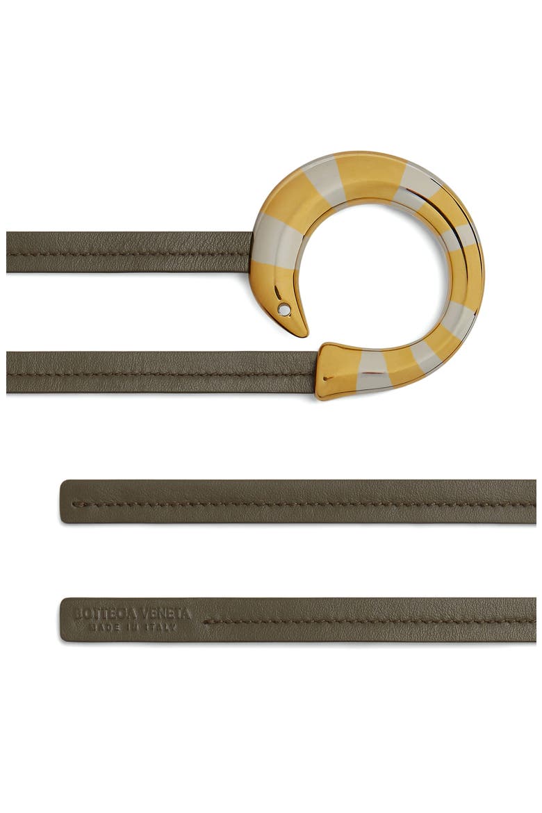 Sardine Leather Belt, Alternate, color, CYPRESS-M BRASS-S
