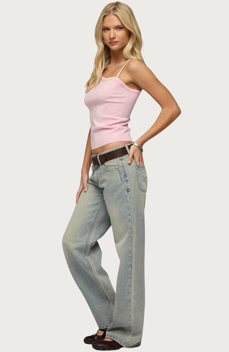 EDIKTED Lorelai Asymmetric Knit Top, Alternate, color, 