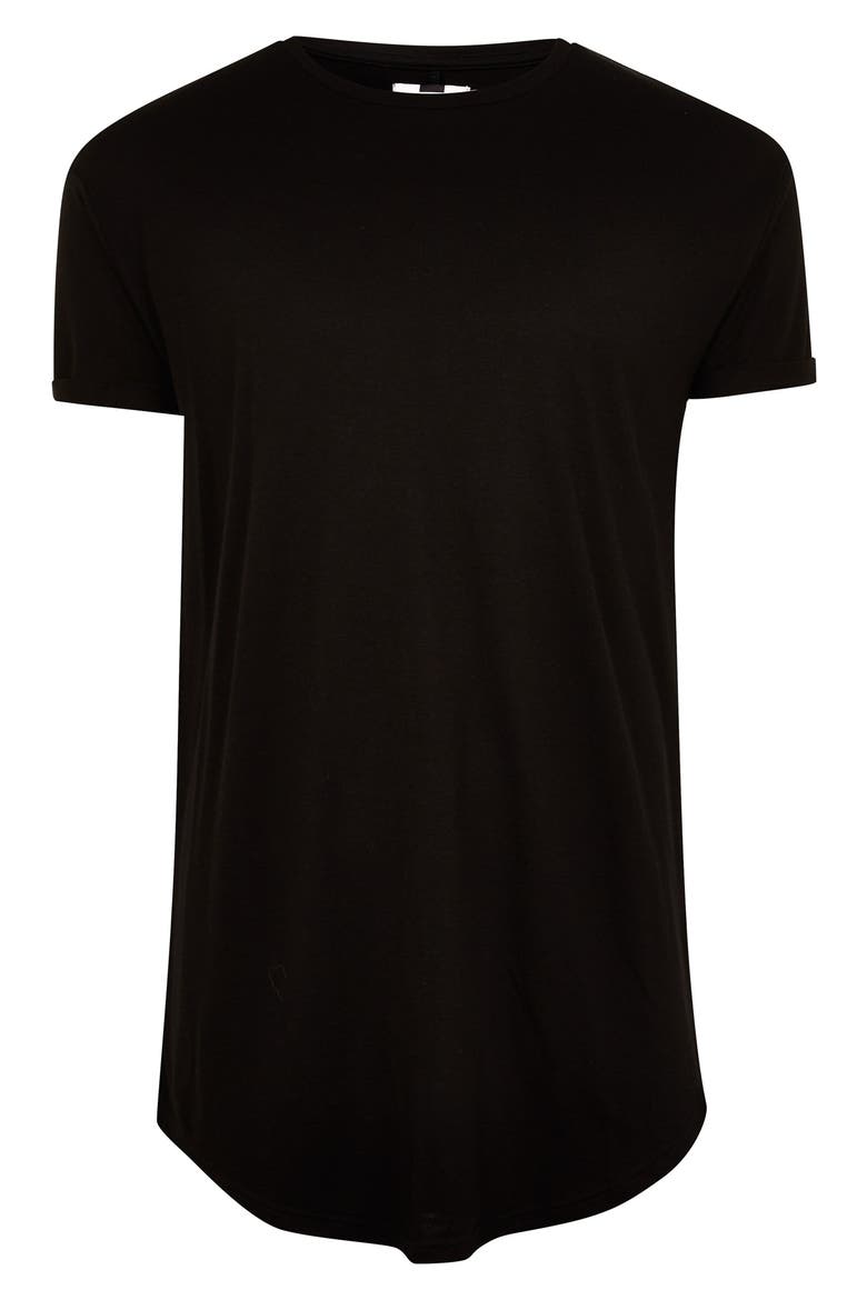 Scotty Longline T-Shirt, Main, color, BLACK