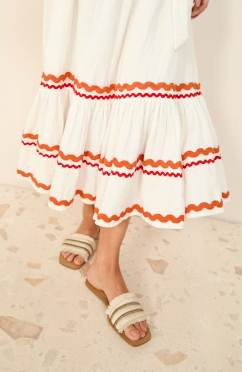 Friends Like These Rickrack Trim Maxi Sundress In White
