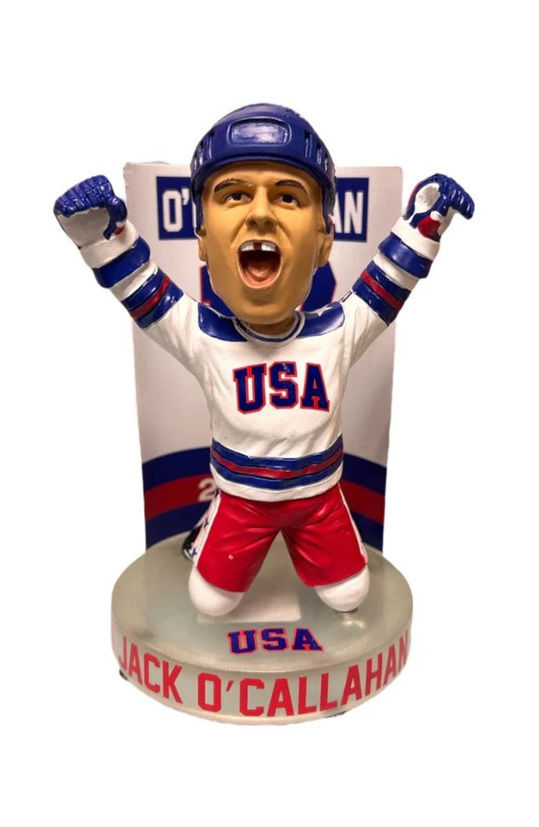LowSports Jack O'Callahan (Miracle On Ice) 1980 Gold Metal 6" Bobblehead, Main, color, Multi-Color